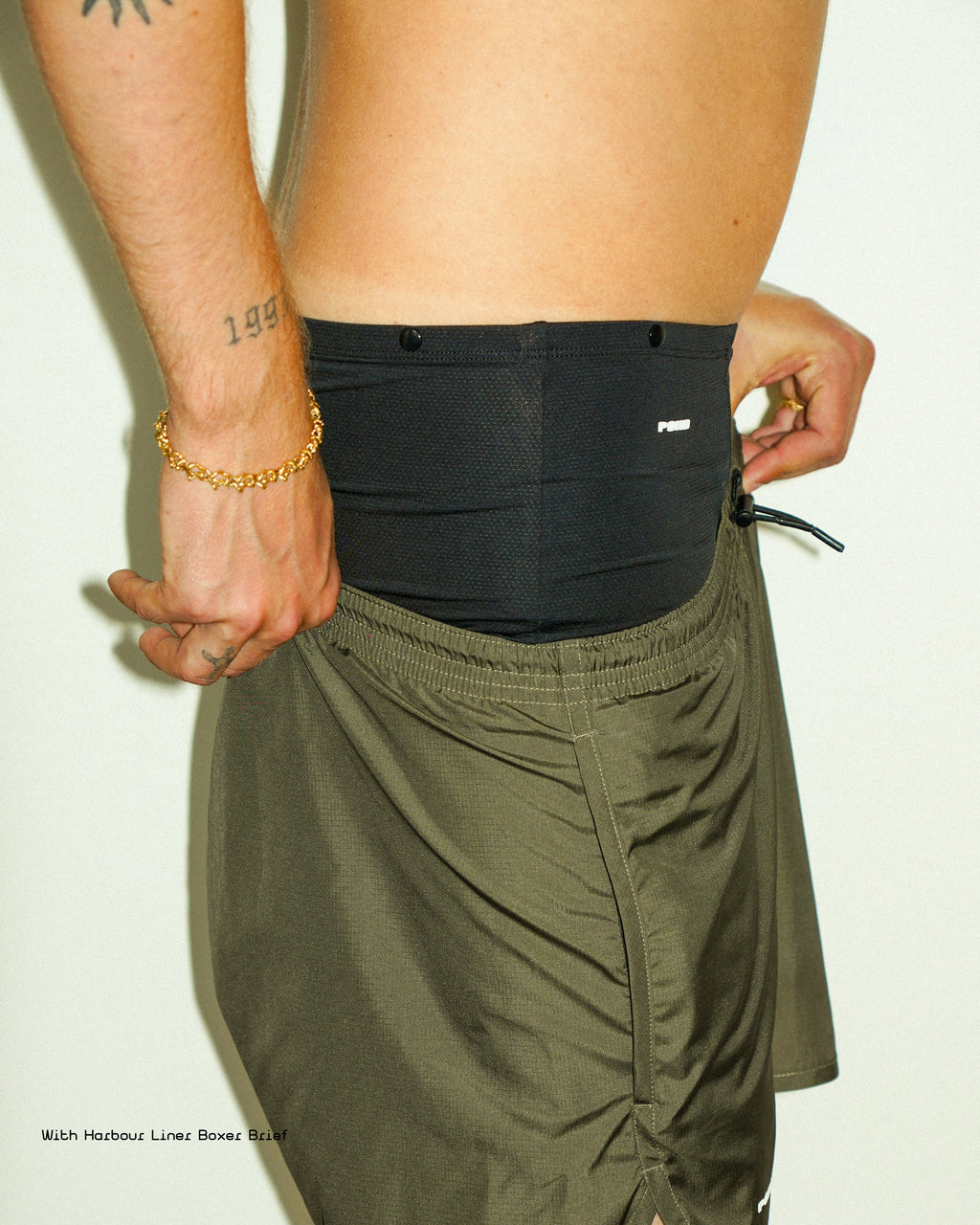 Harbour Swim Shorts 3" Khaki Green