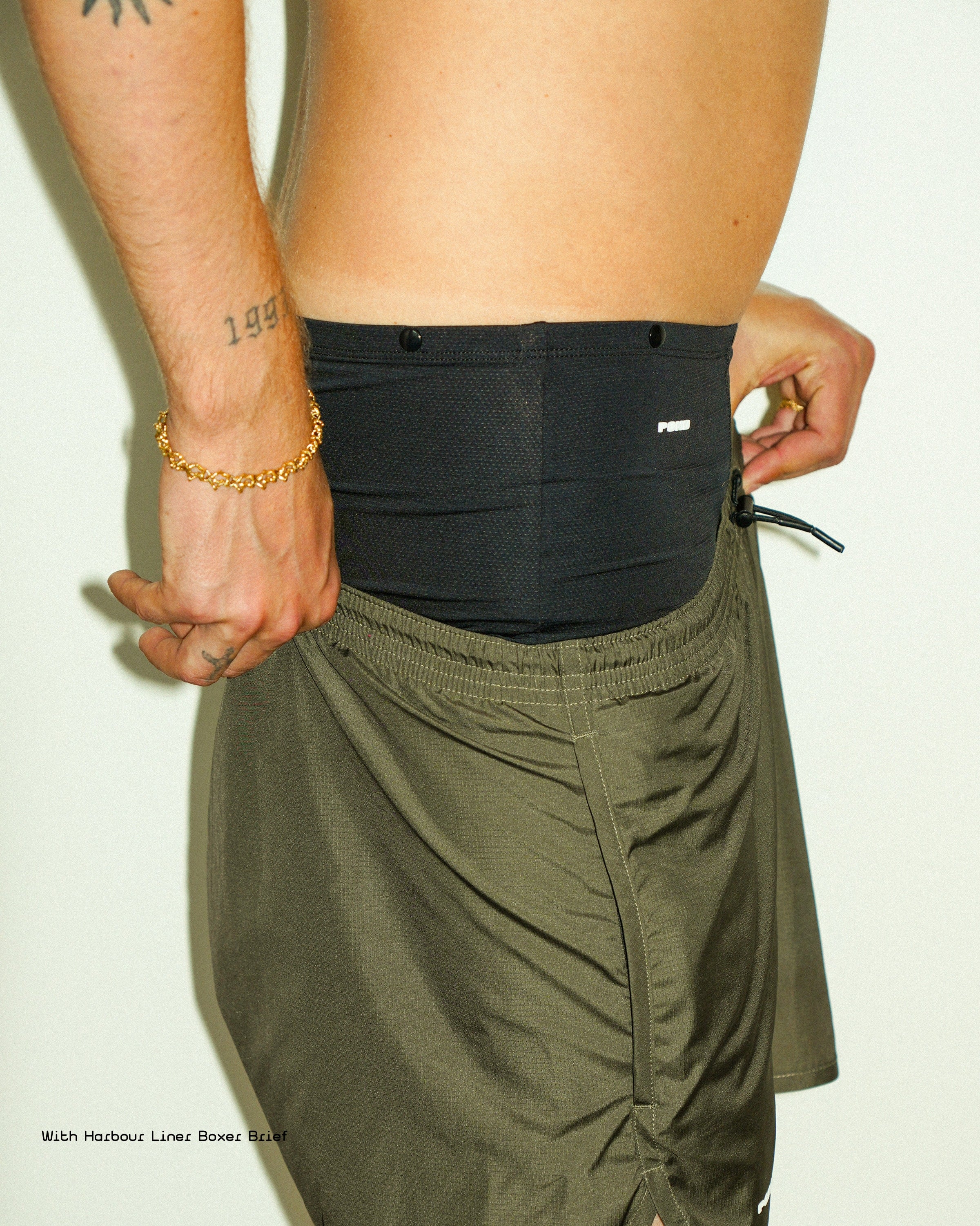 Harbour Swim Shorts 3" Khaki Green