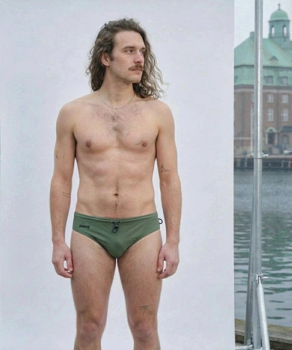 POND1 3.5" Swim Brief Harbour Green