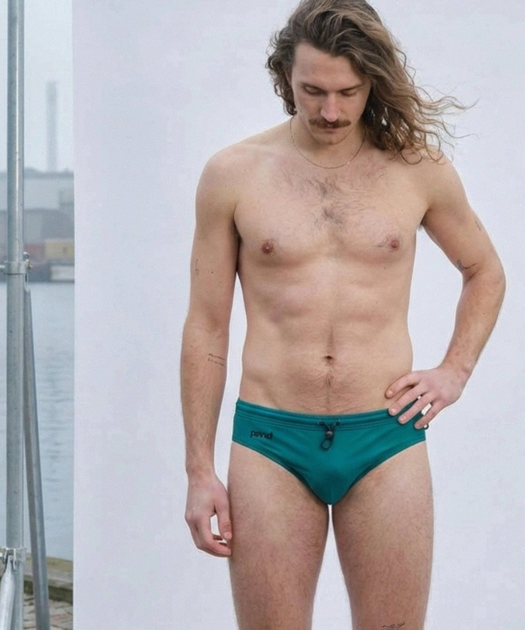 POND1 3.5" Swim Brief Seagrass Green