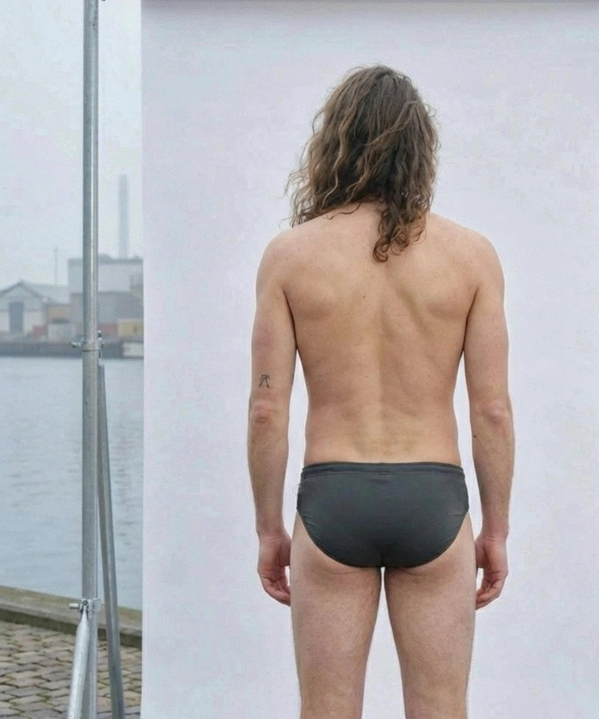 POND1 3.5" Swim Brief Titanium Steel