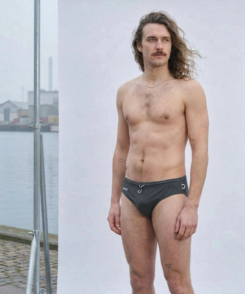 POND1 3.5" Swim Brief Titanium Steel