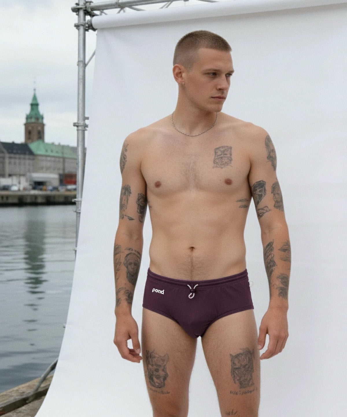 POND2 6.3" Swim Brief Classy Burgundy