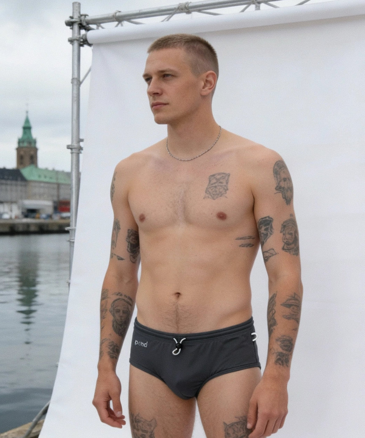POND2 6.3" Swim Brief Titanium Steel