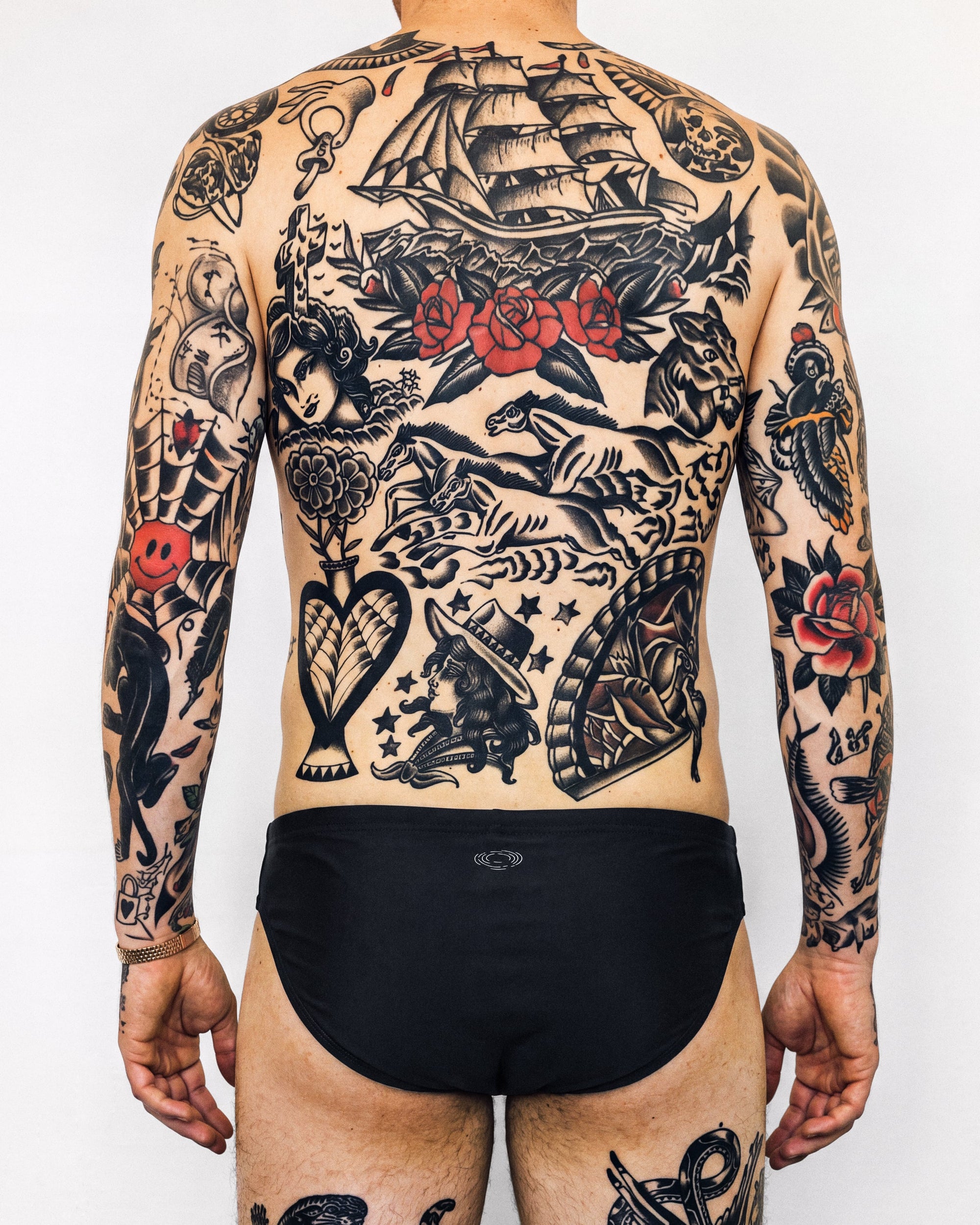 Pool Swim Brief 1.5" Black