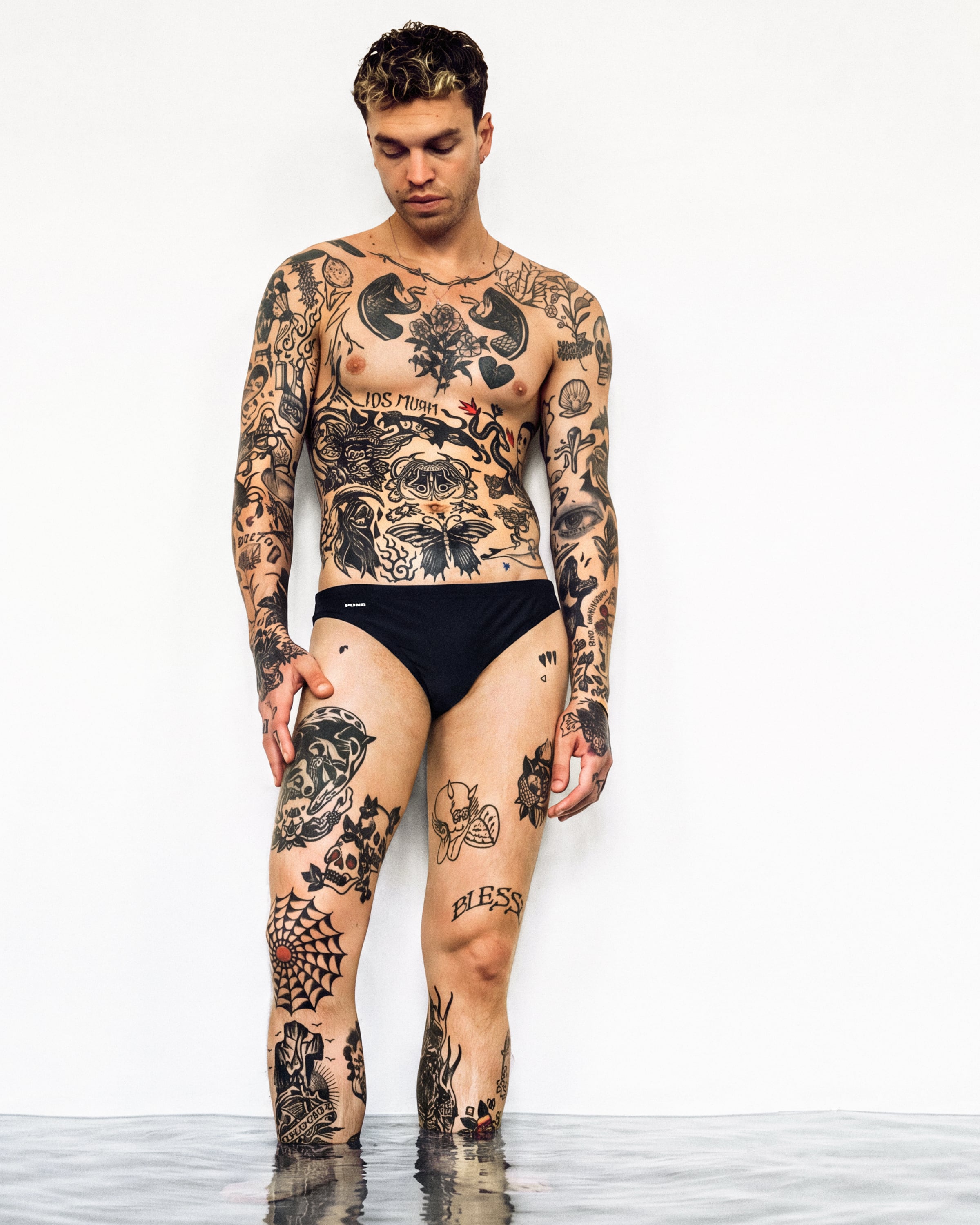 Pool Swim Brief 1.5" Black