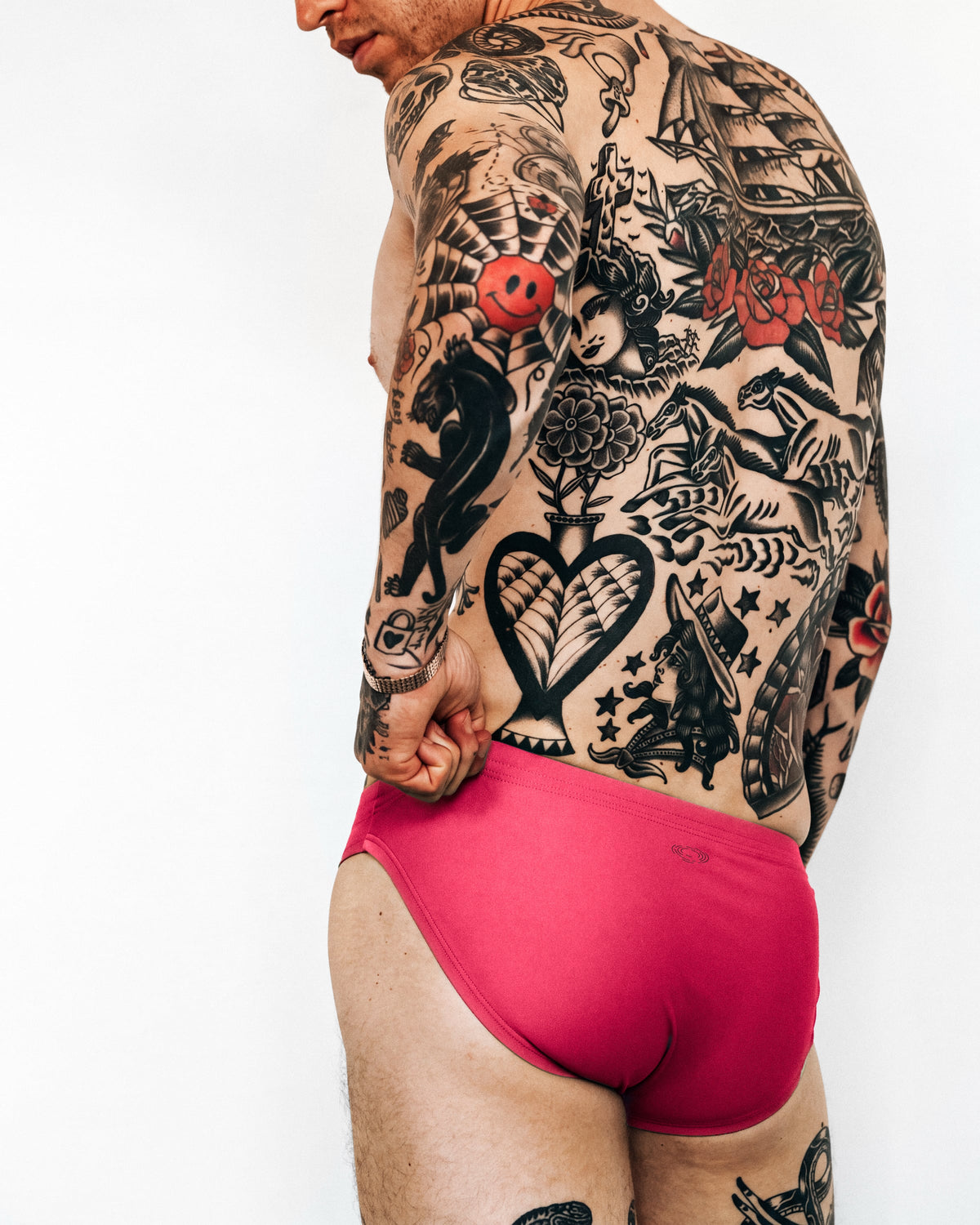 Pool Swim Brief 1.5" Coral