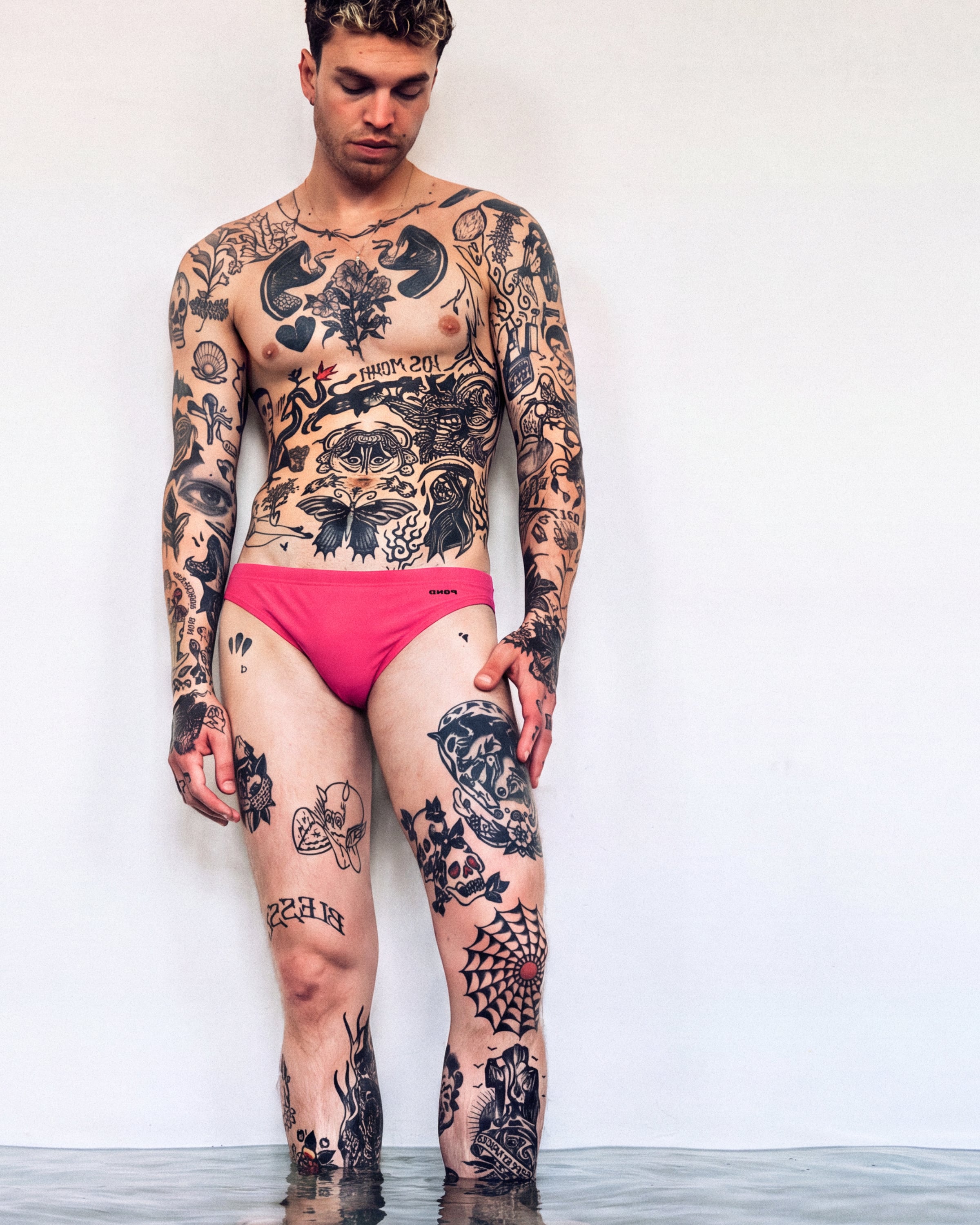 Pool Swim Brief 1.5" Coral