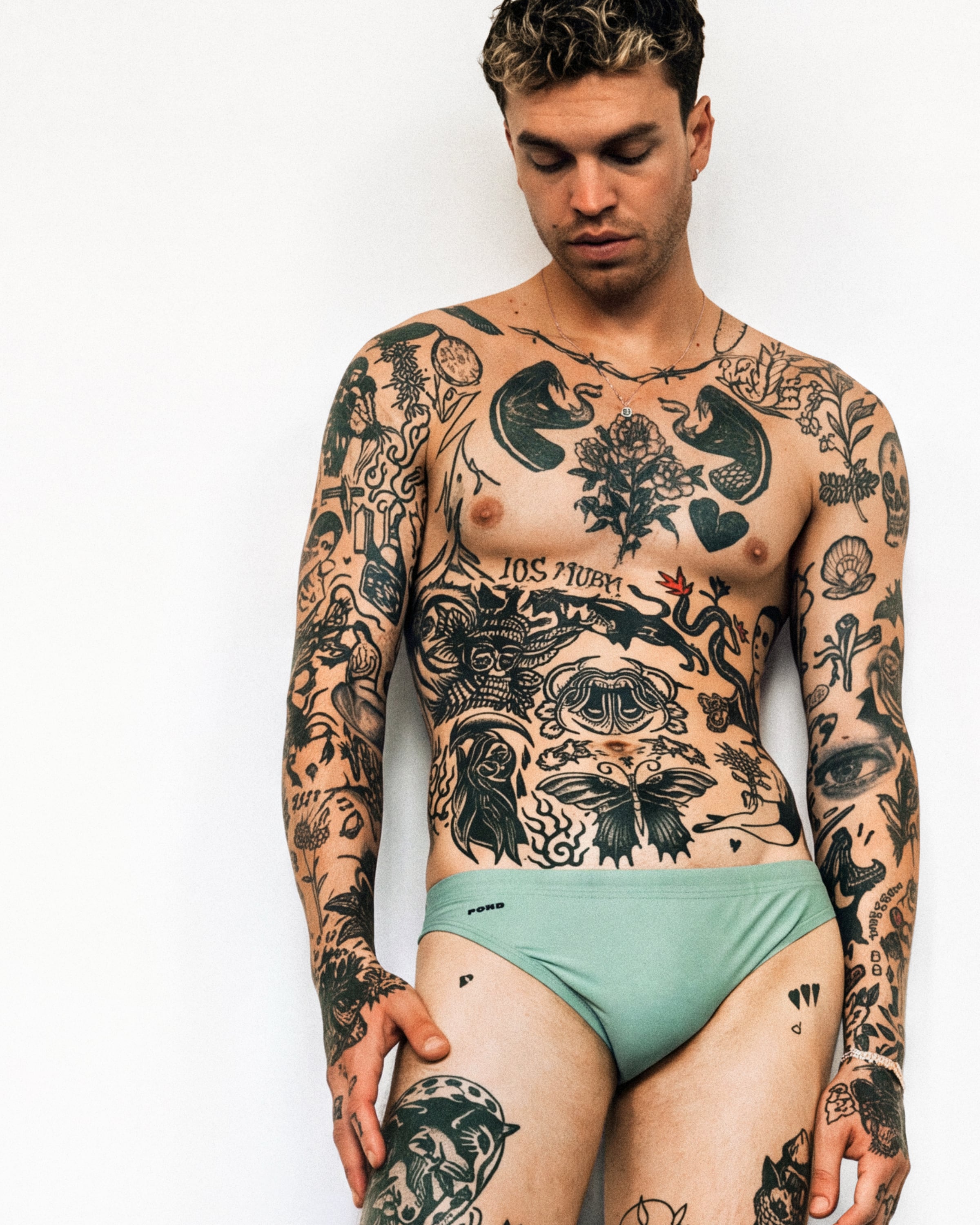 Pool Swim Brief 1.5" Sage