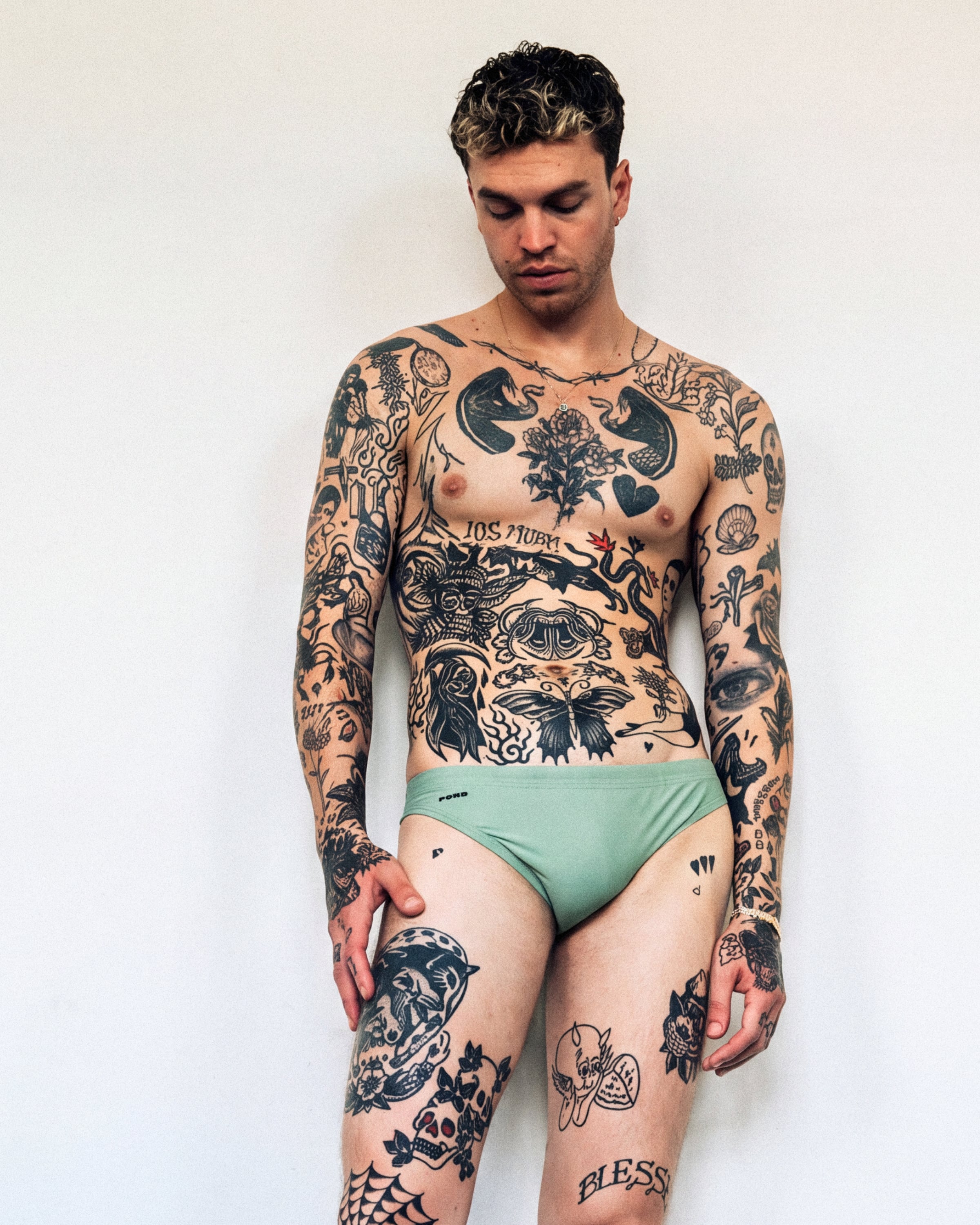Pool Swim Brief 1.5" Sage