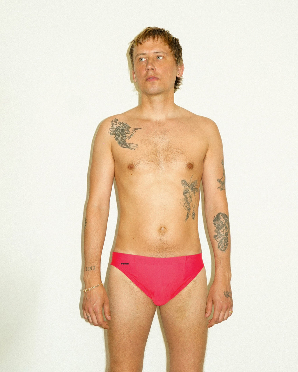 Pool Swim Brief 1.5" Light Red