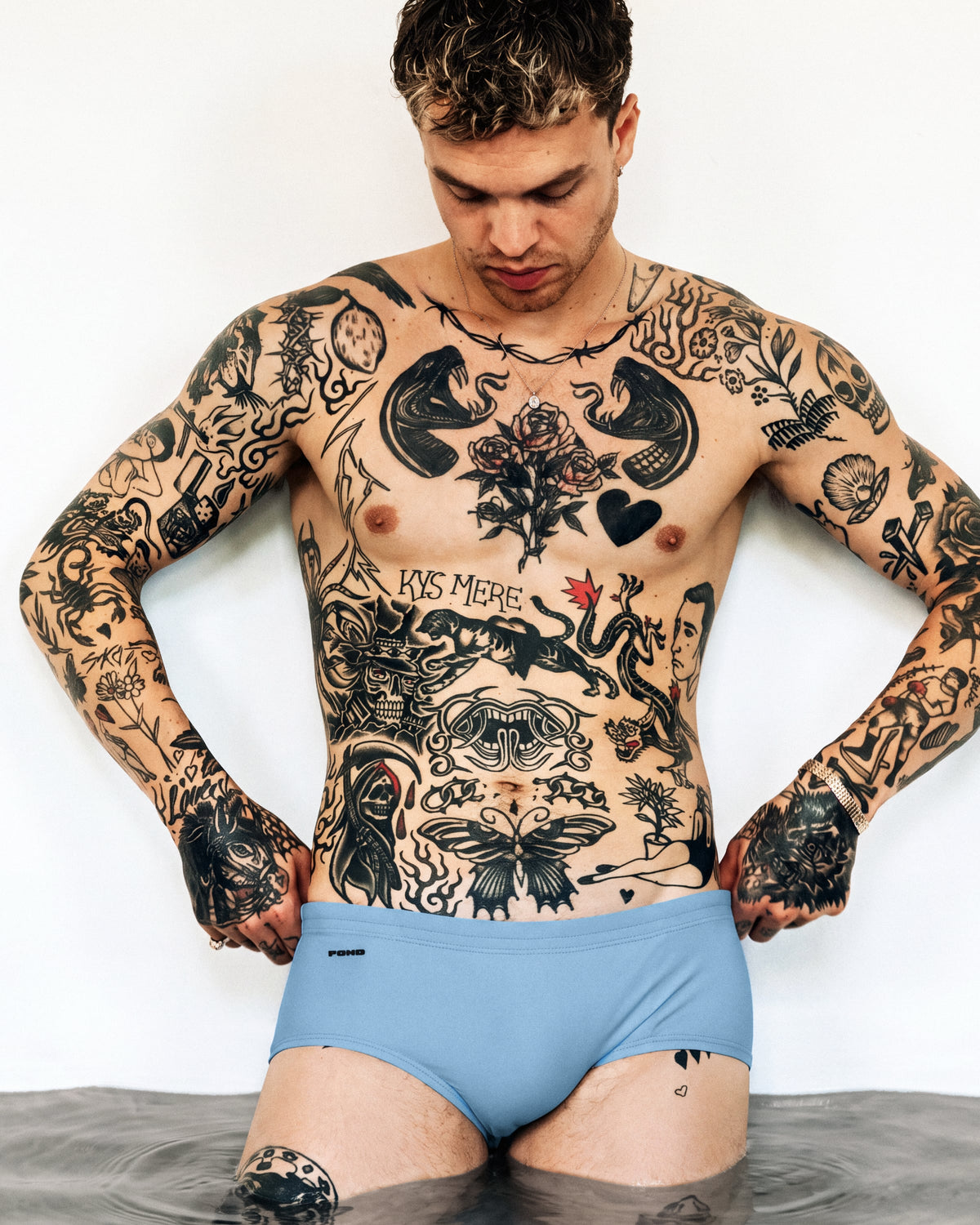 Pool Swim Brief 5.5" Ice Blue