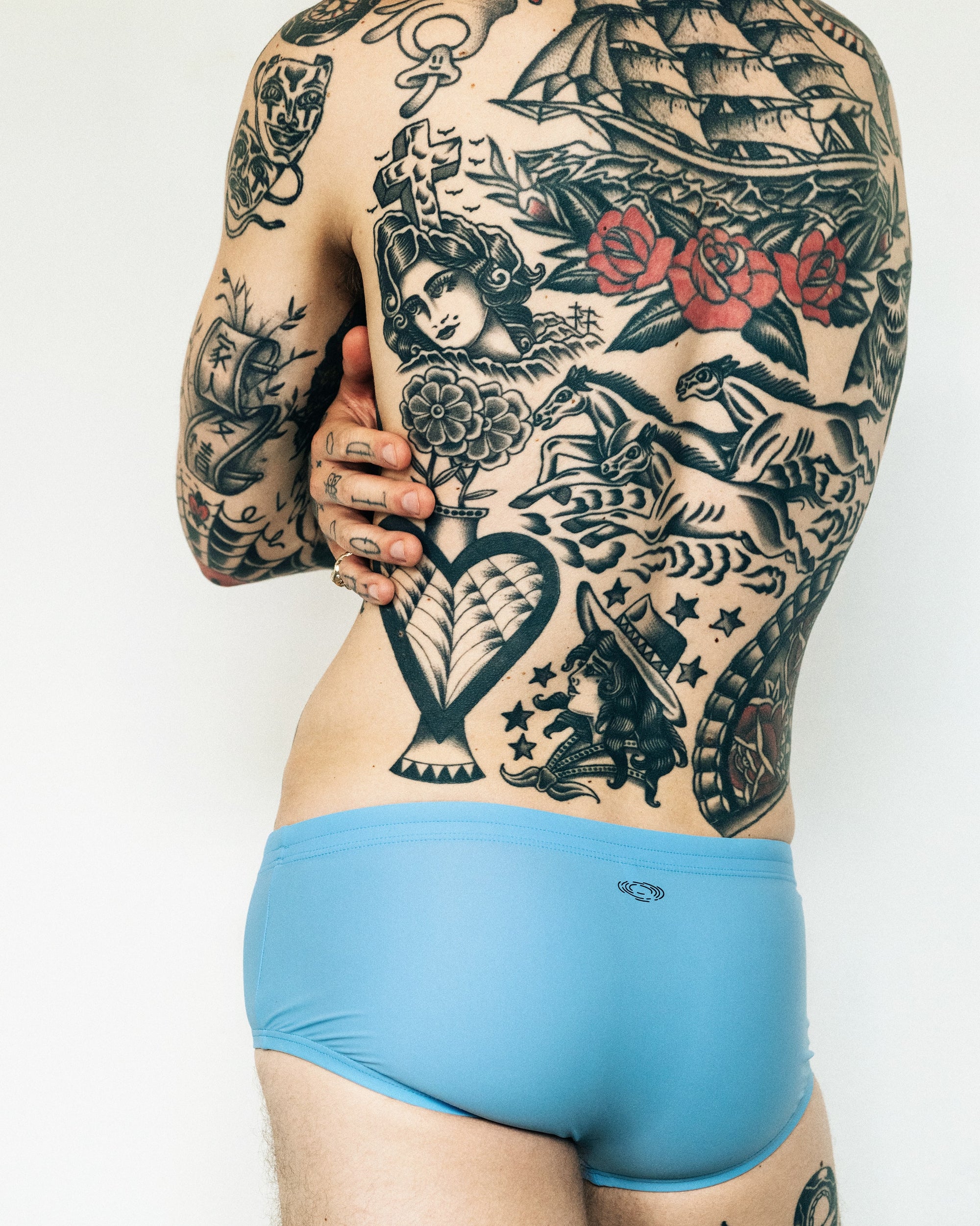 Pool Swim Brief 5.5" Light Blue