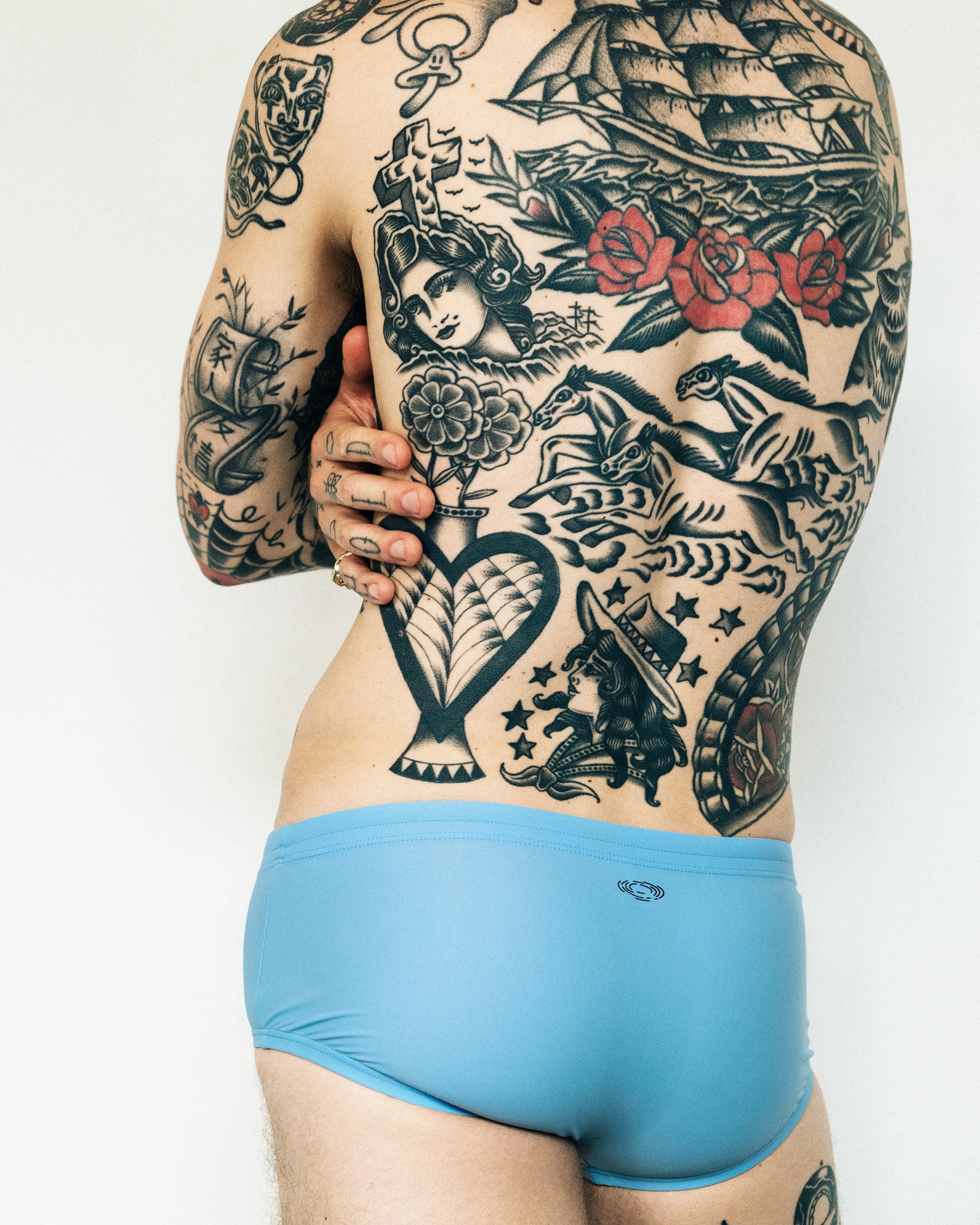 Pool Swim Brief 5.5" Light Blue