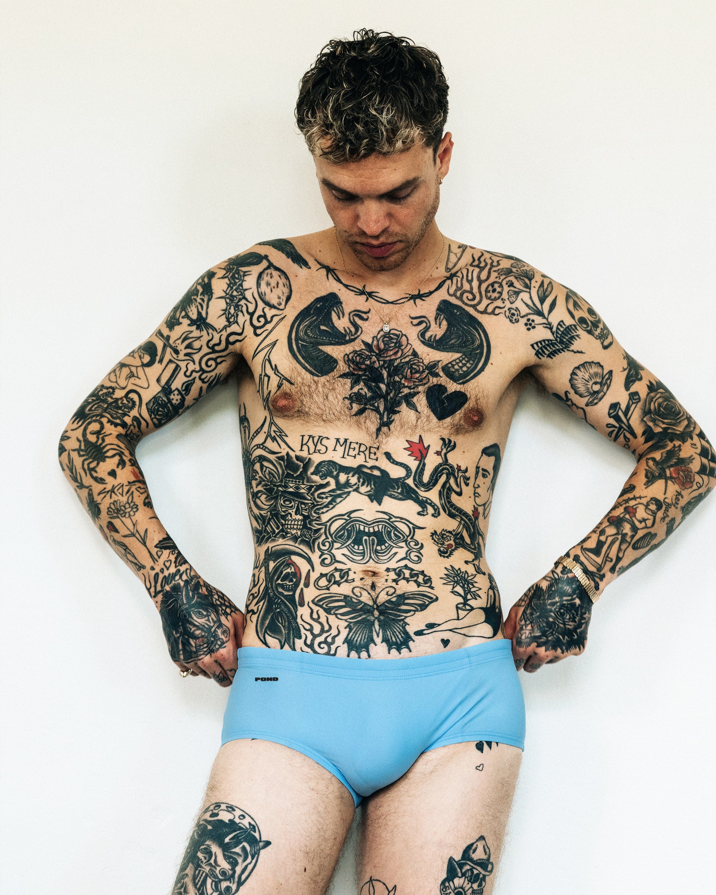 Pool Swim Brief 5.5" Light Blue