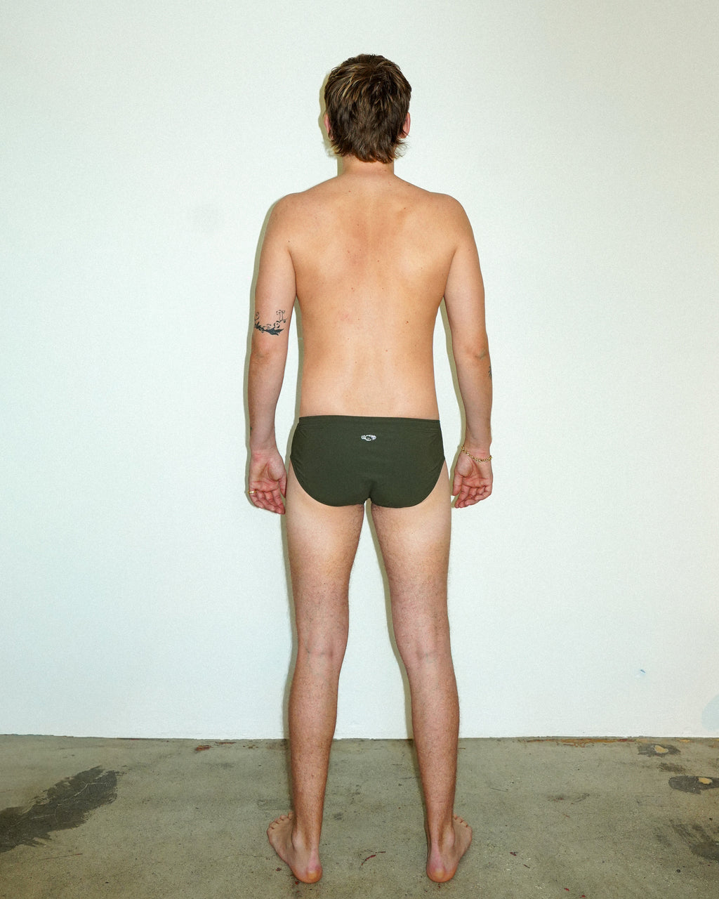Harbour Swim Brief 3.5" — Dark Green — Dark Green — 02