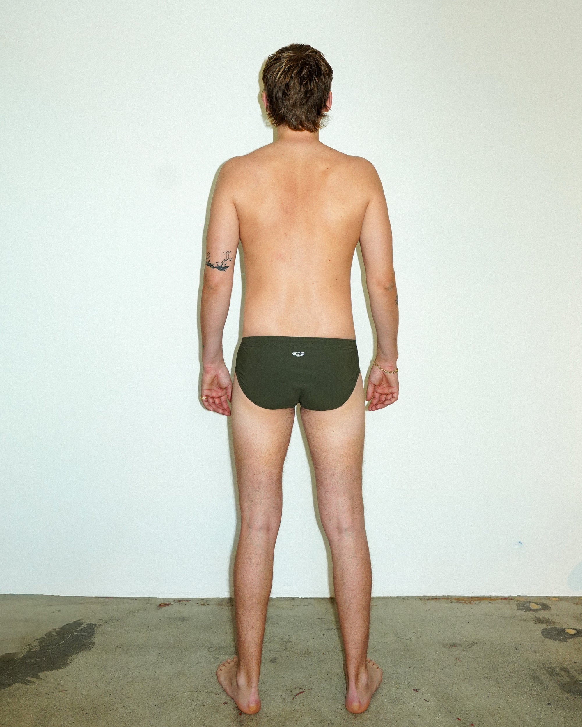 Harbour Swim Brief 3.5" — Dark Green — Dark Green — 02