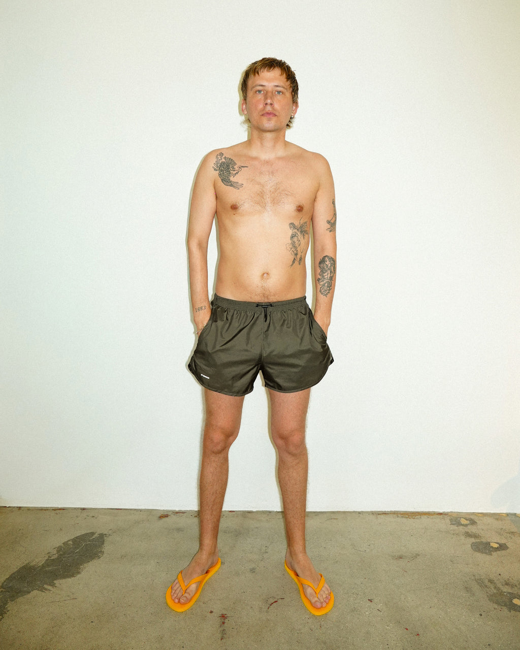 Harbour Swim Shorts 3" — Dark Green — Dark Green — 02
