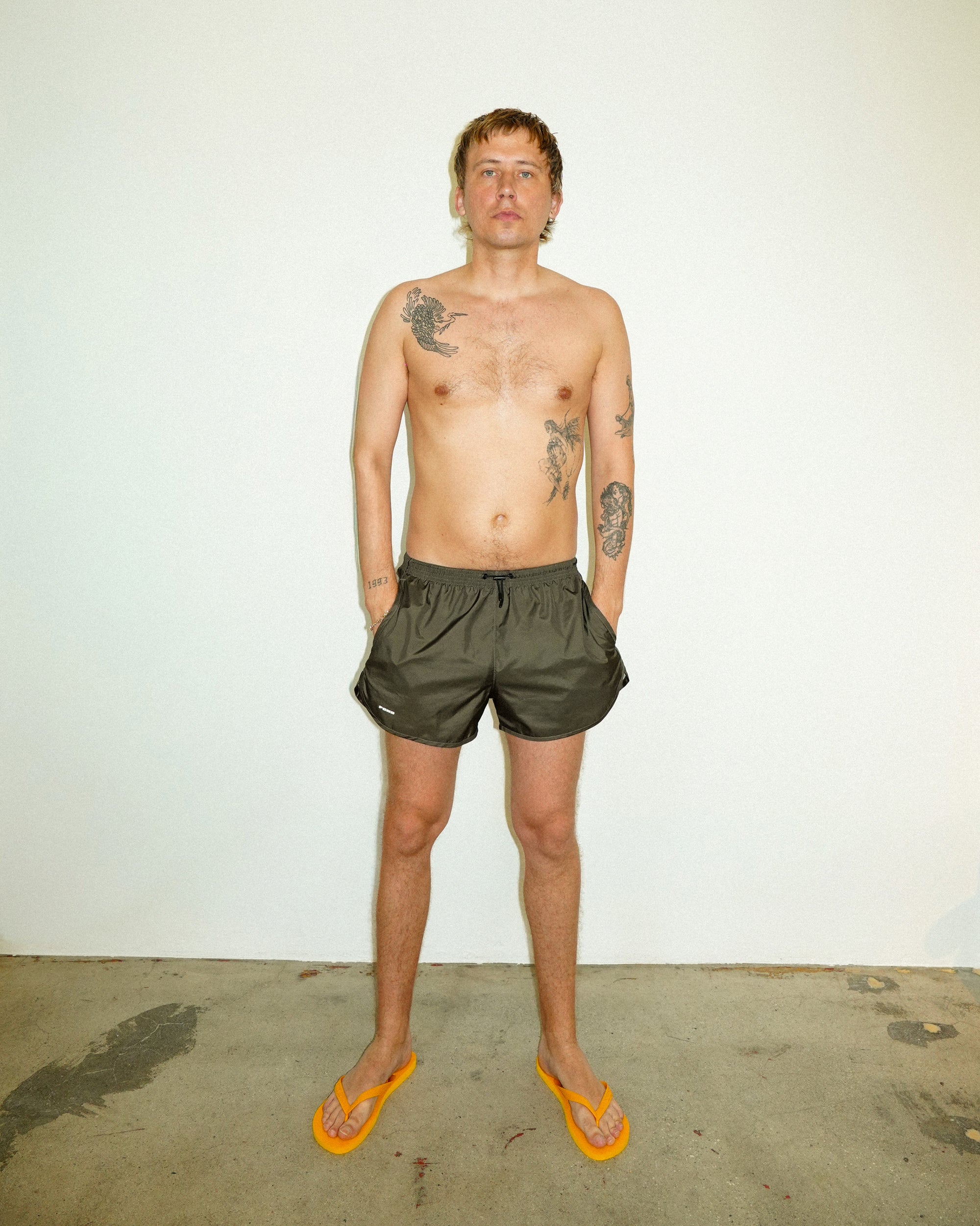Harbour Swim Shorts 3" — Dark Green — Dark Green — 02