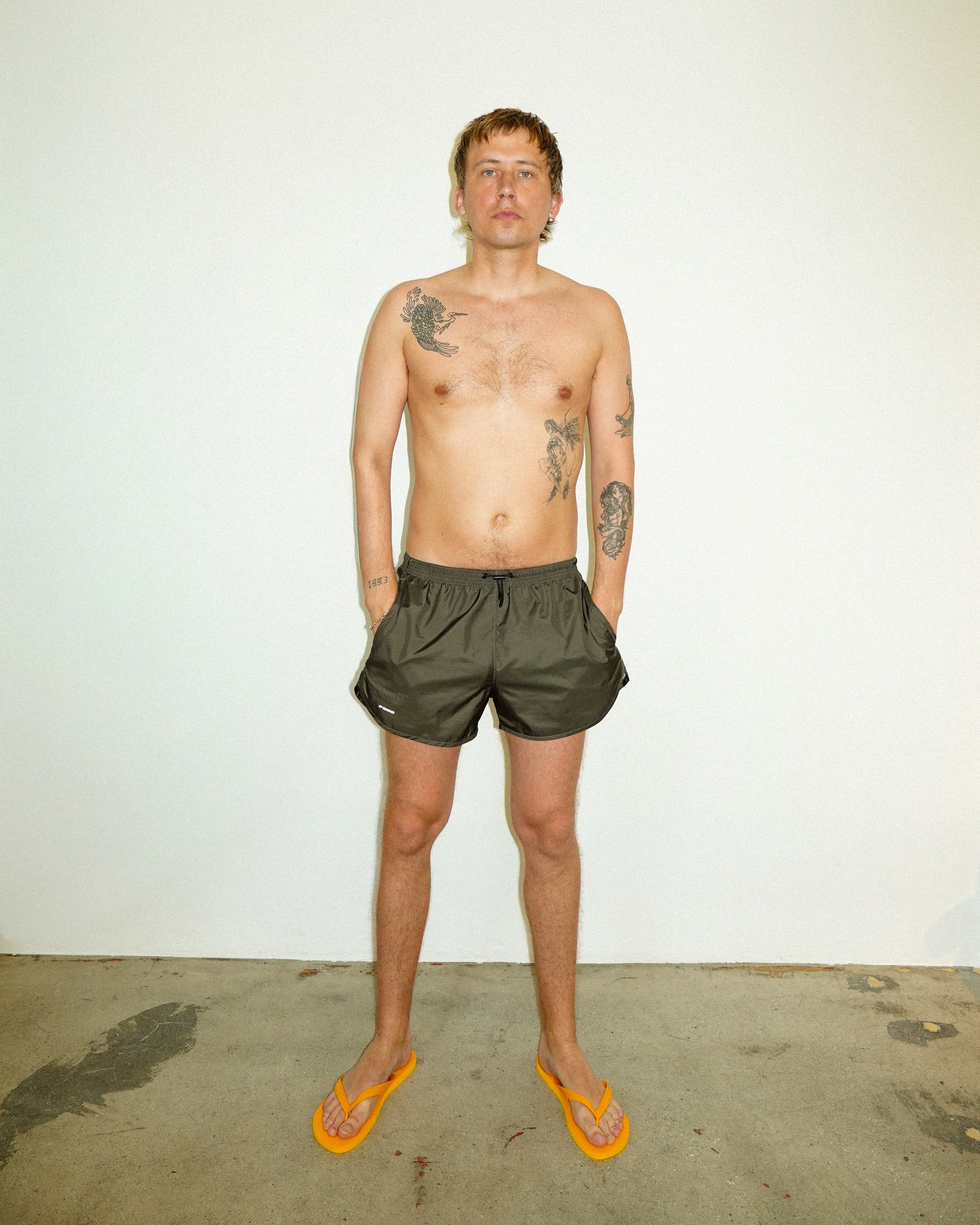 Harbour Swim Shorts 3" — Dark Green — Dark Green — 02