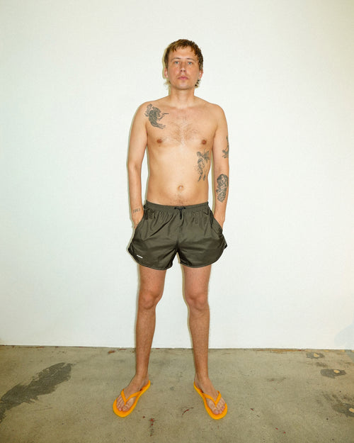 Harbour Swim Shorts 3" — Dark Green — Dark Green — 02