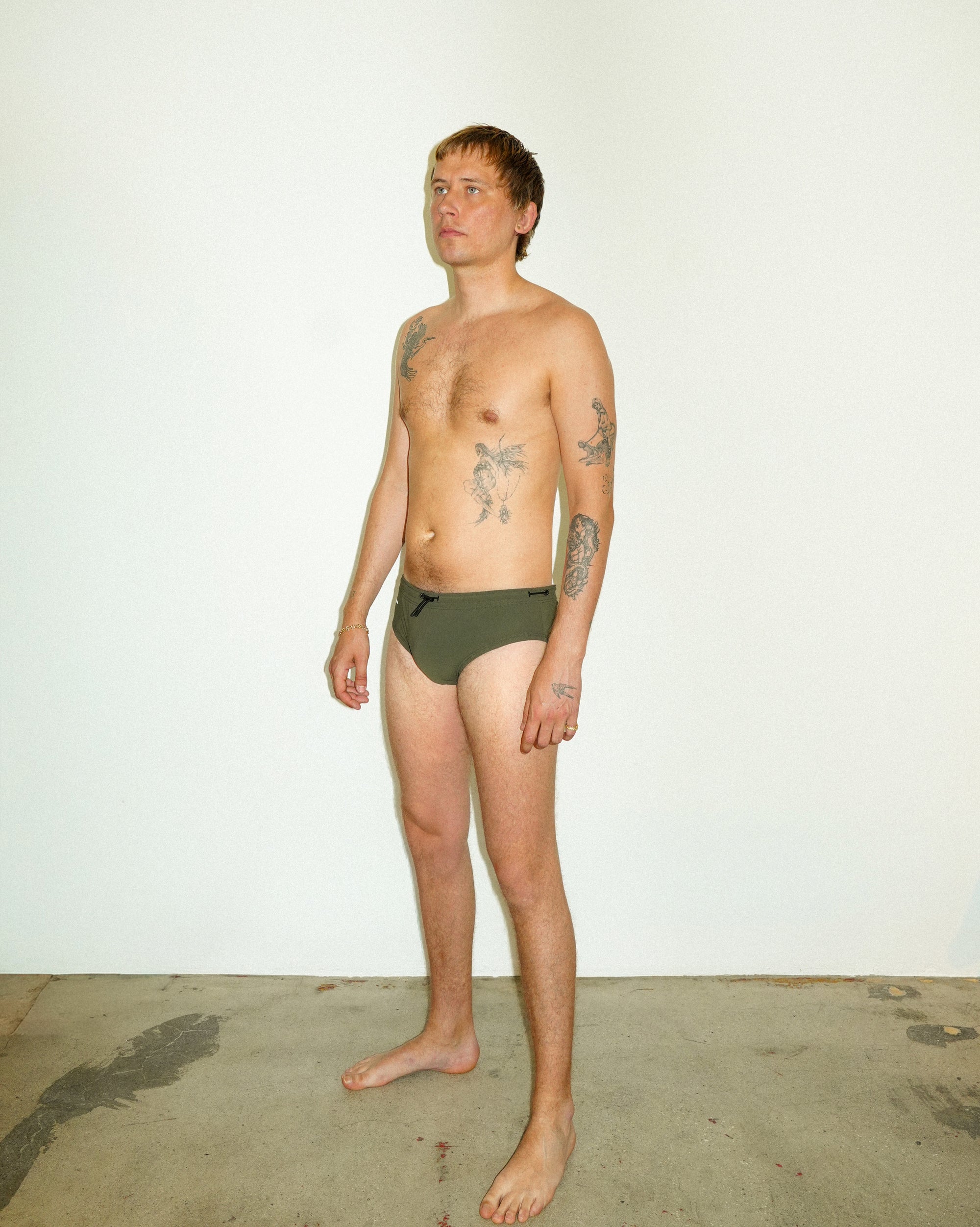 Harbour Swim Brief 3.5" — Dark Green — Dark Green — 03