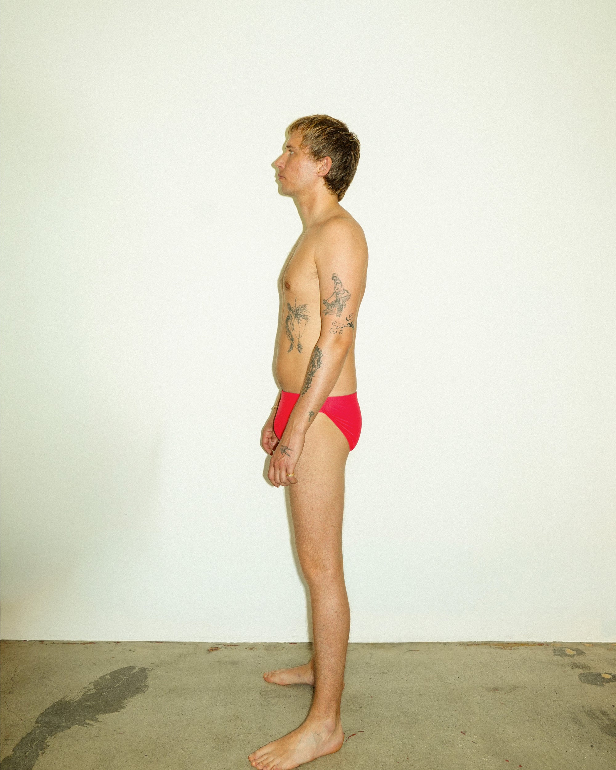 Pool Swim Brief 1.5" — Light Red — Light Red — 03