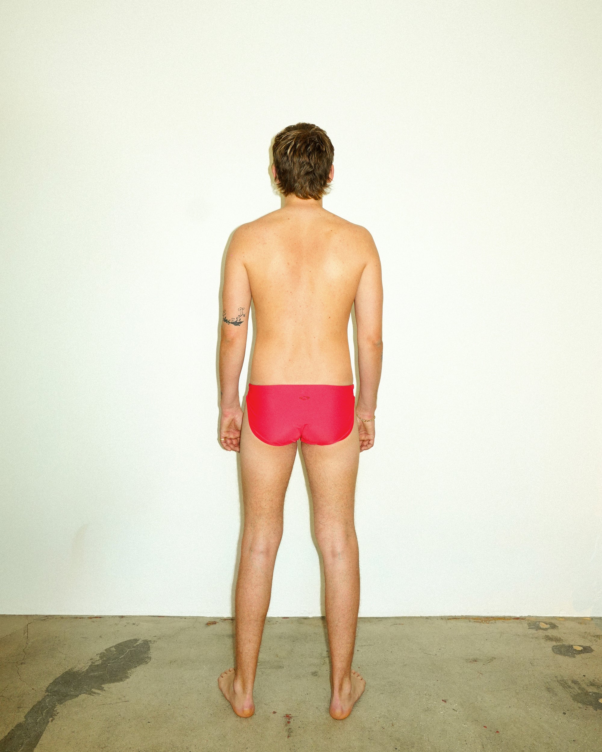 Pool Swim Brief 1.5" — Light Red — Light Red — 04