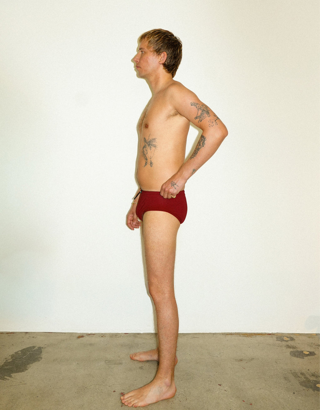 Harbour Swim Brief 3.5" — Ochre Red — Ochre Red — 03