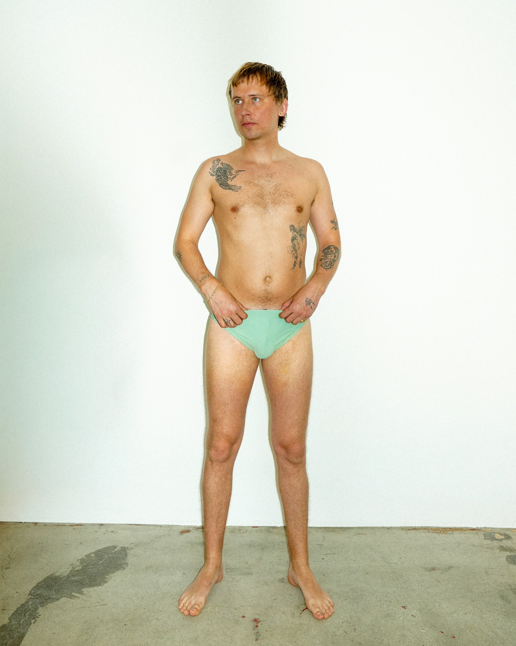 Pool Swim Brief 1.5" — Sage Green — Sage Green — 02