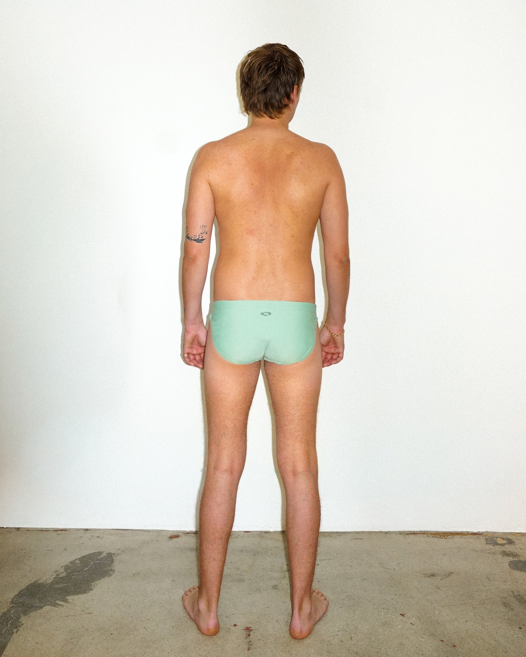 Pool Swim Brief 1.5" — Sage Green — Sage Green — 04
